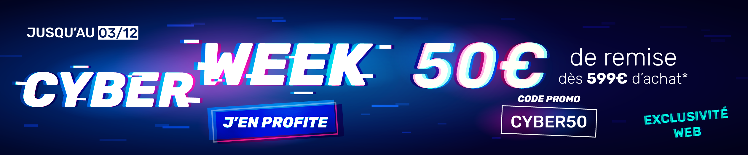 code promo cyber50 MDA