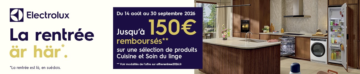 Offre de remboursement Electrolux