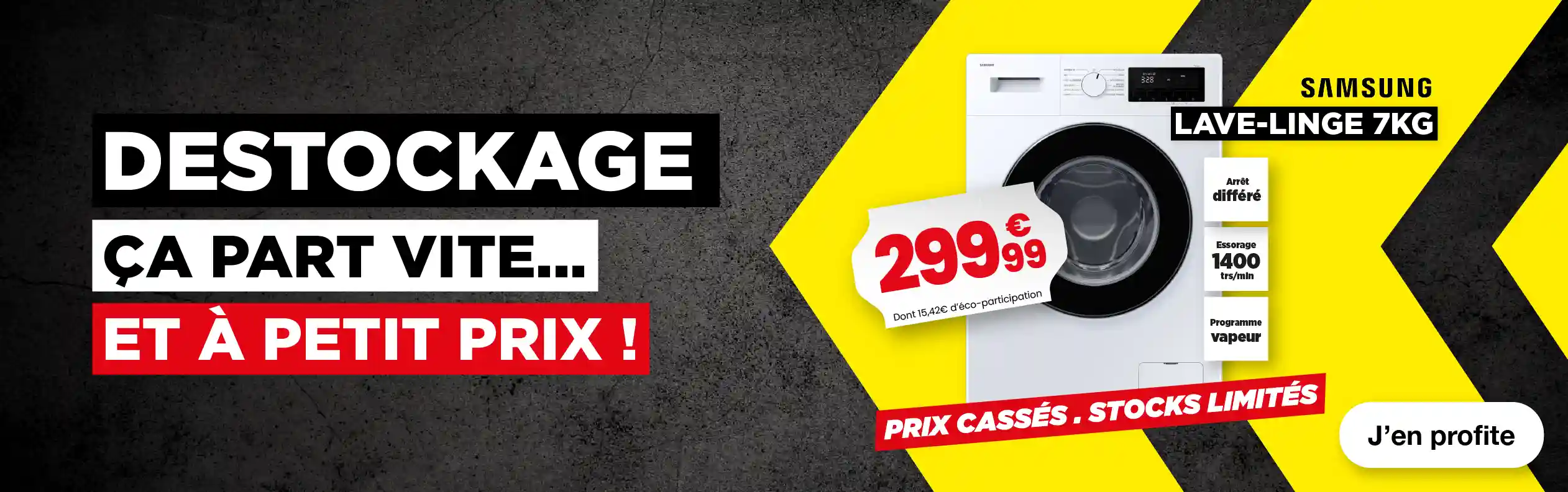 Destockage Lave-linge Samsung