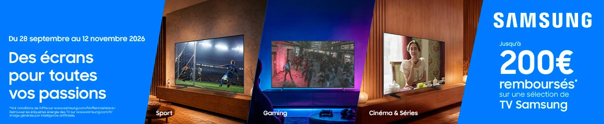 Offre de remboursement TV Samsung Mini LED